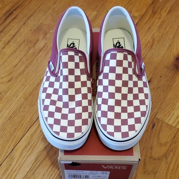 vans dry rose checkerboard